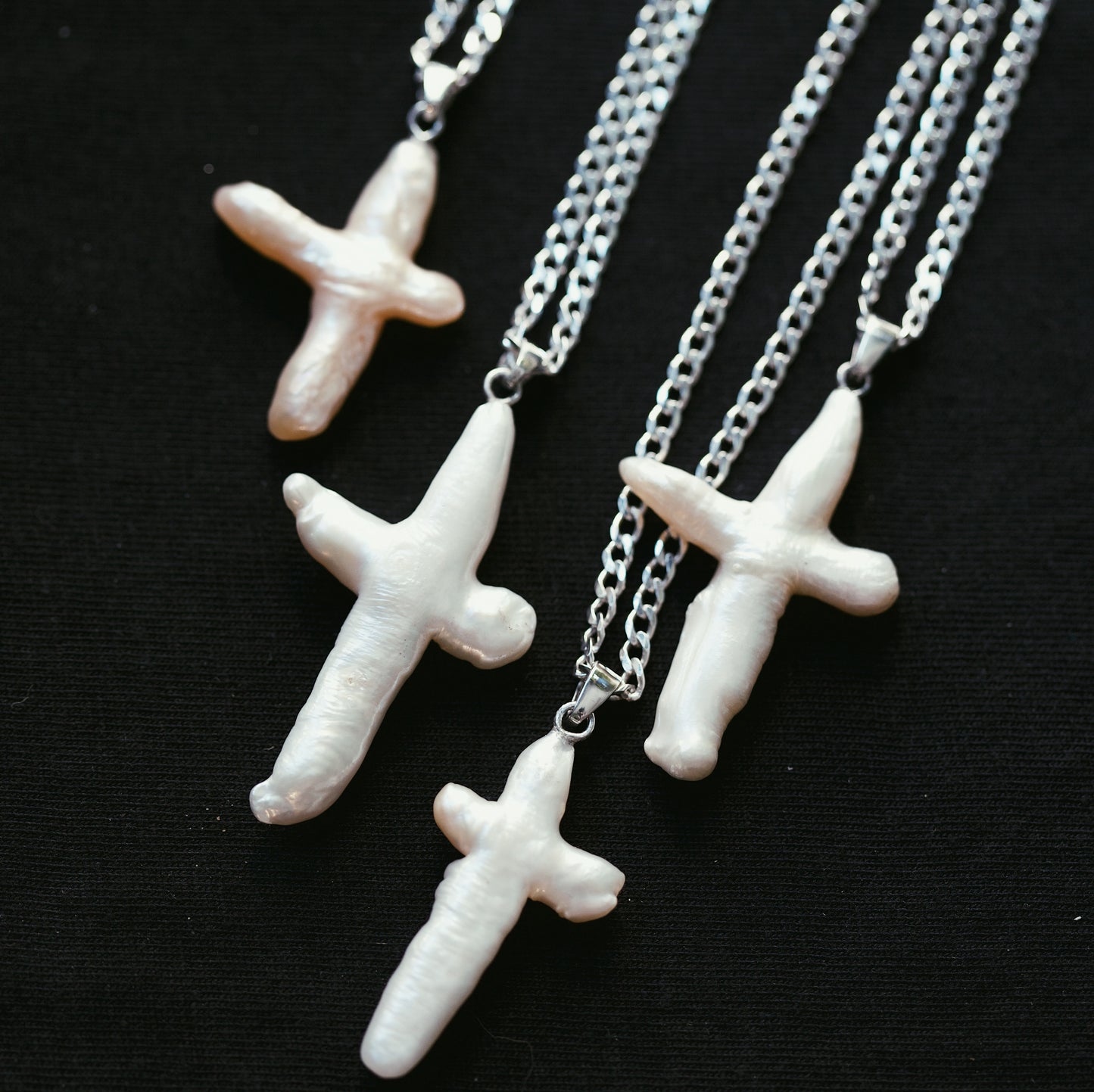 Baroque Pearl Cross Pendant